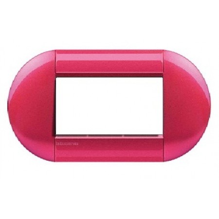 Placa ornament rotunda 7 module Rosu Bticino Living Light